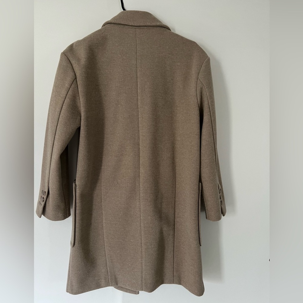 Simply Vera Vera Wang Taupe Trench-Style Wool Blend Coat - Picture 2 of 7